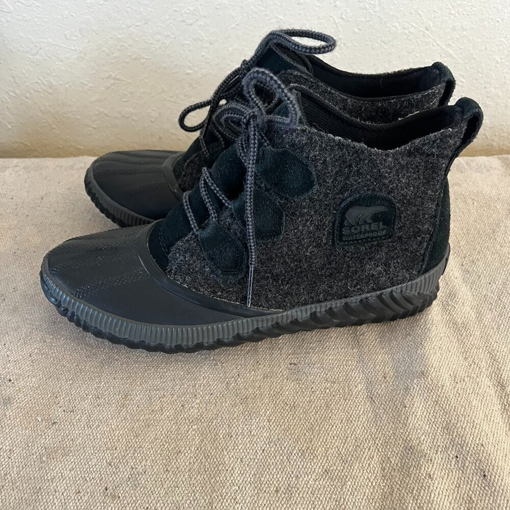 Sorel Woman's Black Out N About Plus Shell Ankle Waterproof Boots Sz 8.5 - Picture 5 of 12